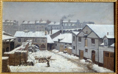 Los suburbios de París bajo la nieve