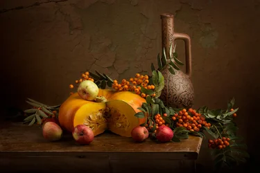 Naturaleza muerta de la cosecha de otoño