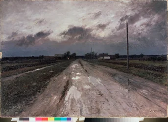 Pintura de Stanislav Yulianovich Joukovski (Zhukovsky) (1873-1944), pintura sobre papel.