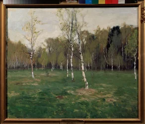 En mai. Pintura de Stanislav Yulianovich Joukovski (Zhukovsky) (1873-1944), huile sur toile