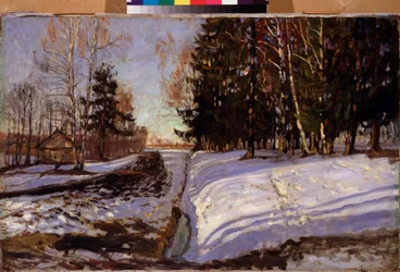 Marte. Pintura de Stanislav Yulianovich Zhukovsky (Joukovski) (1873-1944), huile sur toile