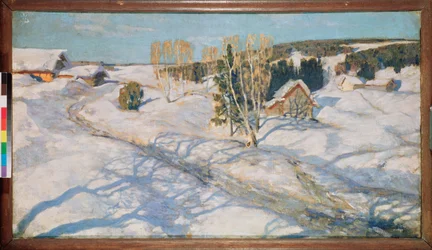 Nieve azul. Pintura de Stanislav Yulianovich Zhukovsky (1873-1944), óleo sobre lienzo