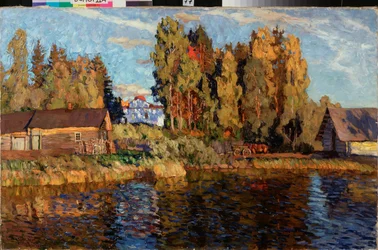 Soir. Pintura de Stanislav Yulianovich Joukovski (Zhukovsky) (1873-1944), huile sur toile