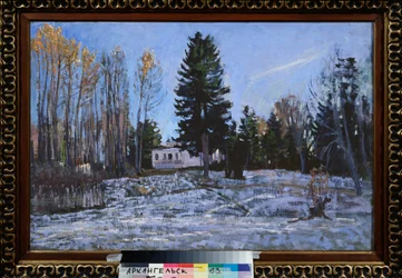 Una antigua finca. Pintura de Stanislav Yulianovich Zhukovsky (1873-1944), óleo sobre lienzo