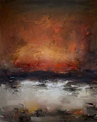 Paisaje abstracto y ardiente