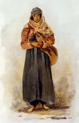 Ilustración que representa a una campesina siria