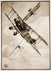 El Bristol Fighter, ilustración de "Flying Memories" de John Hamilton