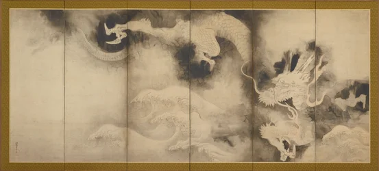 Dragones y nubes, período Momoyama o Edo, 1590-1640