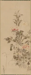 Peonías y Lirios, Período Momoyama o Edo