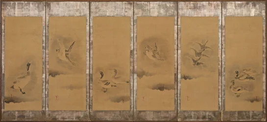 Gansos salvajes, período Momoyama o Edo, 1568-1615.