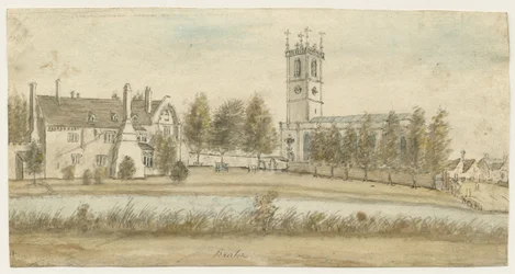 Abadía de Burton-upon-Trent: pintura en acuarela