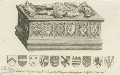 Catedral de Lichfield - Tumba de Lord Bassett: grabado, nd [c 1791]