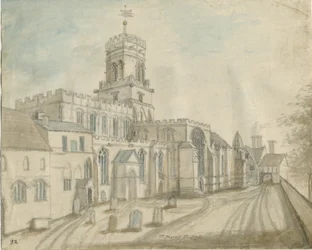 Stafford - Iglesia de Santa María: pintura en acuarela, nd [c 1790]