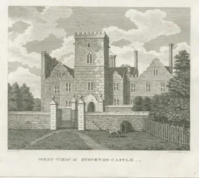 Castillo de Stourton: grabado