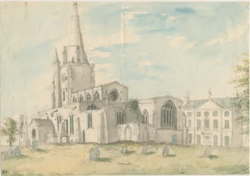 Iglesia de Uttoxeter [Antigua]: pintura en acuarela, nd [1794]