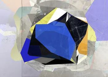 Geometría abstracta en azul