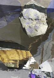 Reflejos abstractos en la piedra