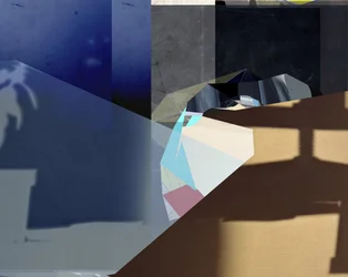 Sombras geométricas azules