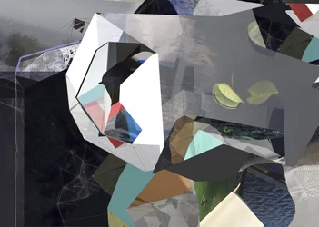 Abstracción geométrica fragmentada