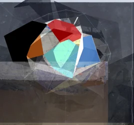 Prisma geométrico en capas