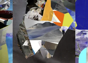 Collage abstracto y llamativo