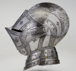 Casco de armadura para campo y justa, del Conde Franz von Teuffenbach