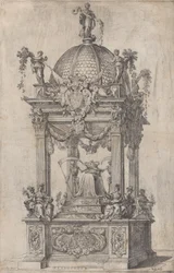 El catafalco de Felipe IV de España, ca. 1665