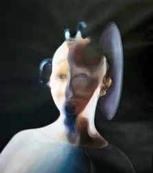 Cabeza abstracta enigmática