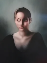 Retrato oscuro surrealista