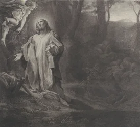 Cristo en el Monte de los Olivos, con un ángel en la parte superior izquierda, 1783-1812