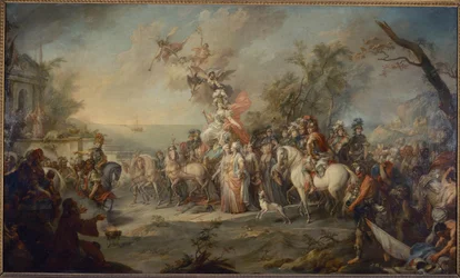 Alegoría de la victoria de Catalina la Grande sobre turcos y tártaros