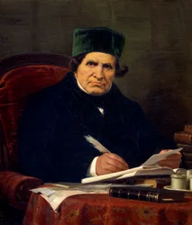Retrato de Giovan Battista Niccolini, dramaturgo y patriota italiano por Stefano Ussi