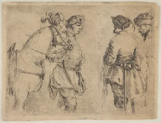 Un polaco sosteniendo un caballo por la brida, ca. 1662