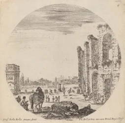 Coliseo y Arco de Constantino, 1646