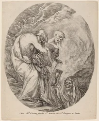 La muerte con un anciano
