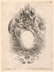 Escudo, No. 5 de "Raccolta di varii cappriccii et nove inventioni di cartelle et ornamenti"