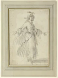 Bailarina en un traje exótico
