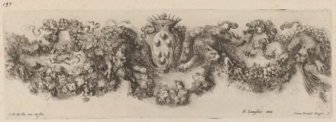 Guirnalda con el escudo de armas de los Medici