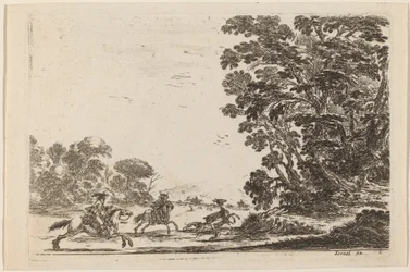 Bosque con caza de ciervos, 1642