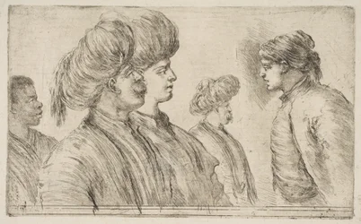 Cuatro turcos y un hombre negro, ca. 1662.