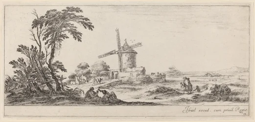 Paisaje con molino de viento, en o antes de 1647