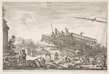 Cargando una galera, de Vistas del puerto de Livorno