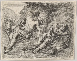 Mercurio y Argos, del Juego de la Mitología Jeu de la Mythologie, 1644