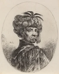 Moro con turbante adornado con cinco plumas, 1649-1650