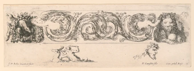 Ornamentos de frisos y follajes