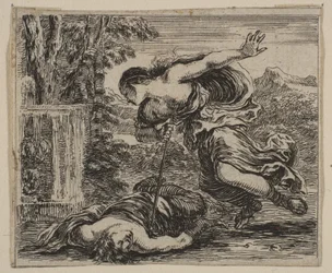 Píramo y Tisbe, del Juego de la Mitología Jeu de la Mythologie, 1644
