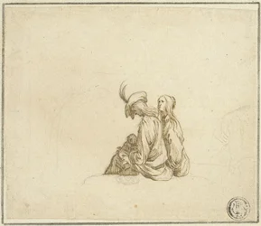 Dos gitanas con un niño