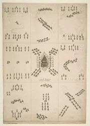 Varias figuras de ballet de caballos, 1652