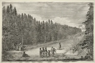 Vistas de la Villa de Pratolino: El Paseo de las Fuentes