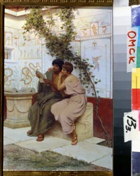 Una oda. Pintura de Stepan (Stefan) Vladislavovich Bakalovich (1857-1947). Huile sur bois. Museo Regional de Arte M. Vrubel, Omsk